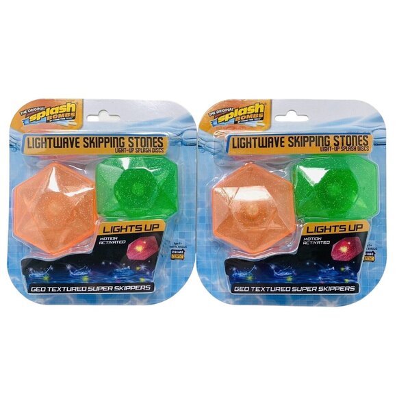 Splash Bombs Lightwave Skipping Stones Pool Toy Light Up Motion Activated - Picture 1 of 7